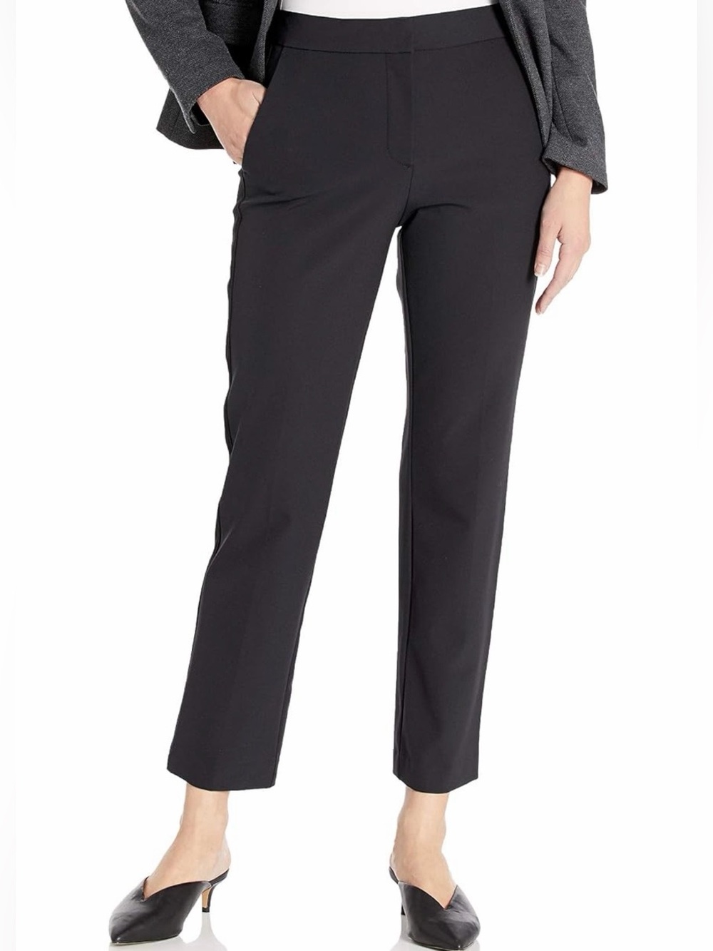 Rebecca Taylor Black Tuxedo Stripe Zip Pocket Pants